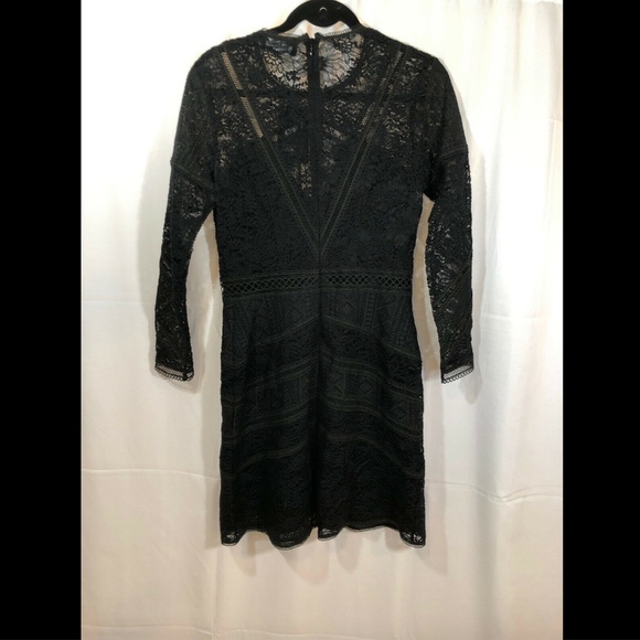 NWT $415 The Kooples Black Lace Dress SZ Medium - Picture 4 of 8